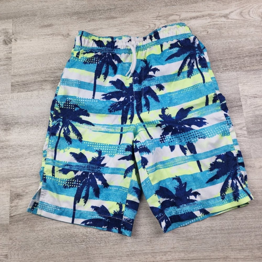 The Children's Place Boys Swim Suit Palm Trees Multi Color Size XL-14
